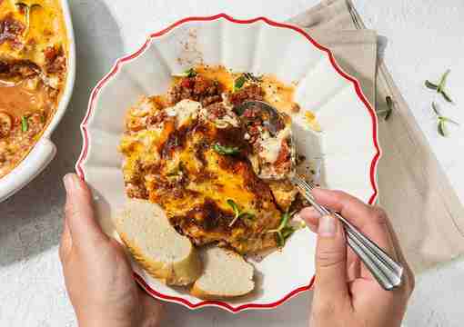Цветная капуста с фаршем и сыром