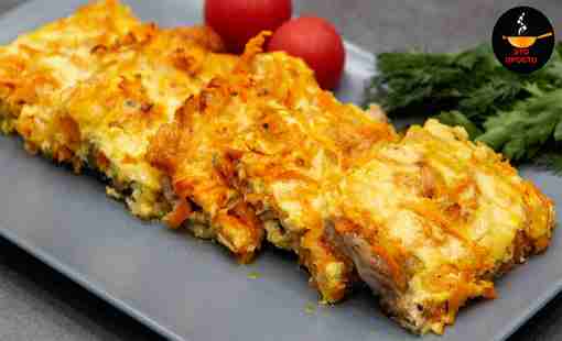 Форель под морковной шубой