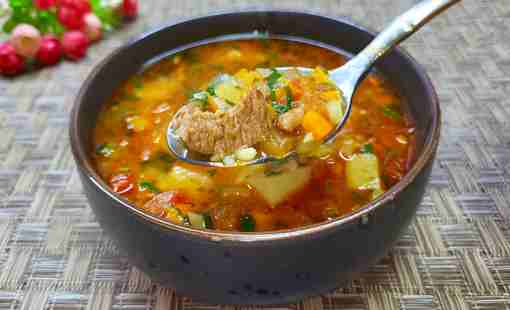 Суп мясной с булгуром